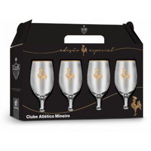 Conjunto de taças windsor com 4 unidades - Serie Ouro do Atlético Mineiro