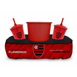 Almofada pipoqueira Flamengo Rubro Negro conjunto