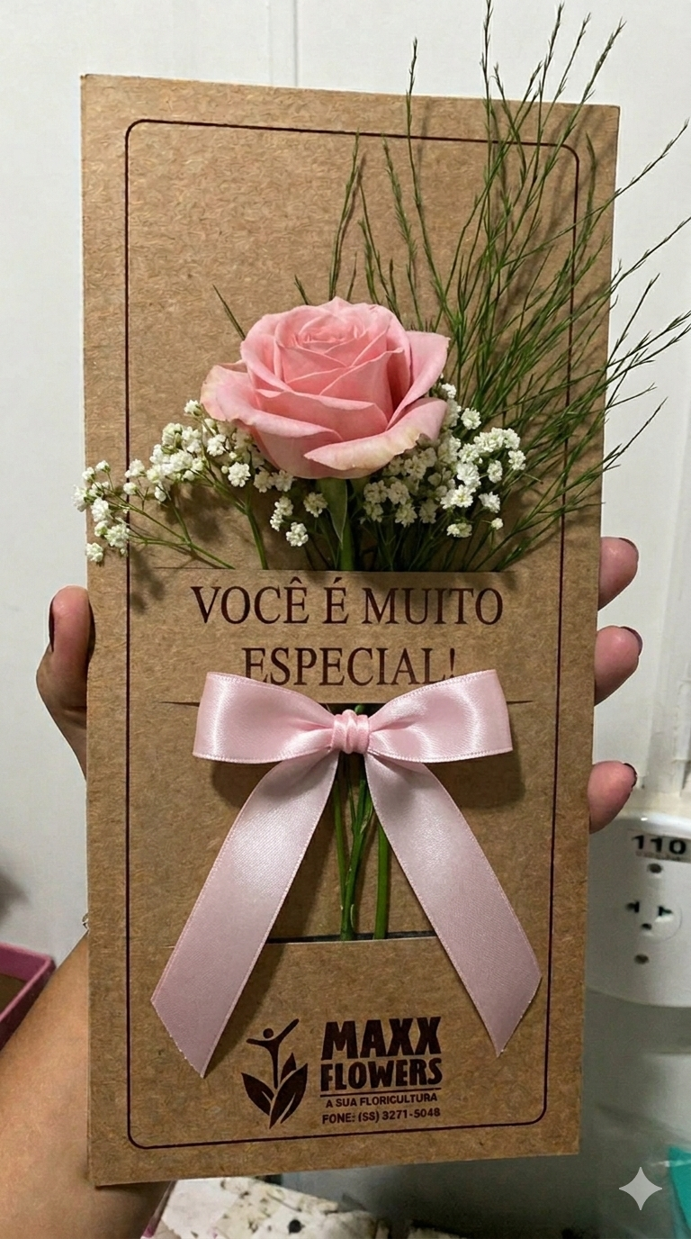 Botão Especial Flower Card