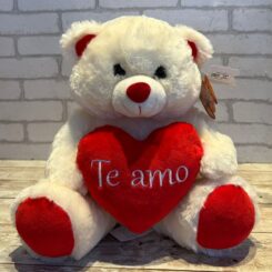 Urso M com Almofada de Coração - 23cm
