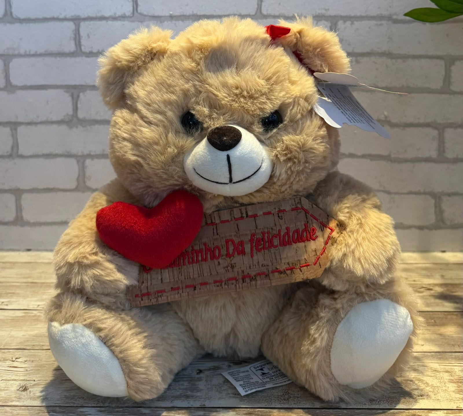 Urso M com Plaquinha - 26cm