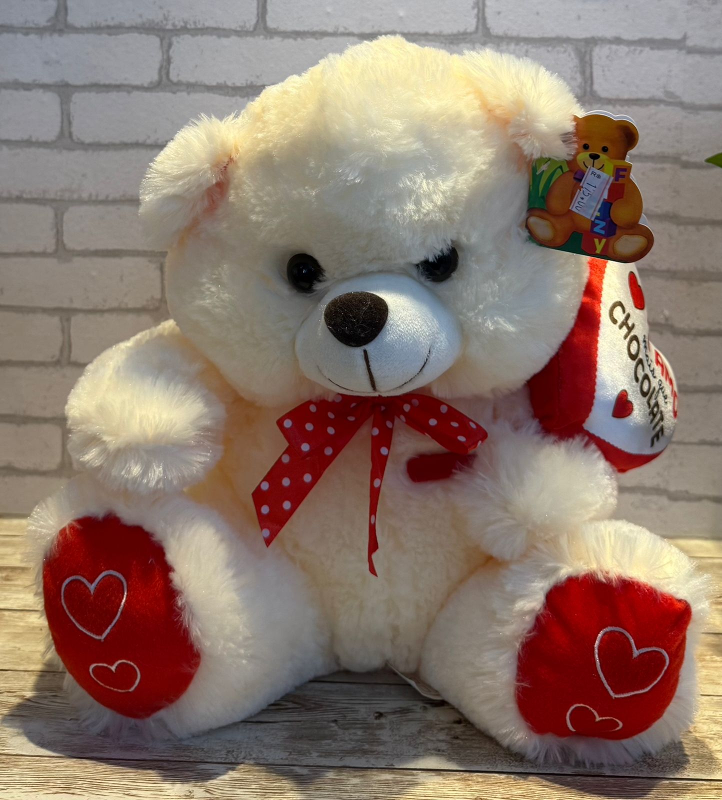 Urso G1 com Pirulito de Coração - 31cm