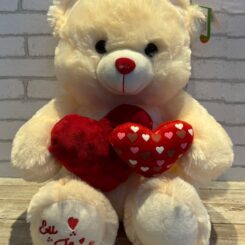 Urso G com Corações - 34cm