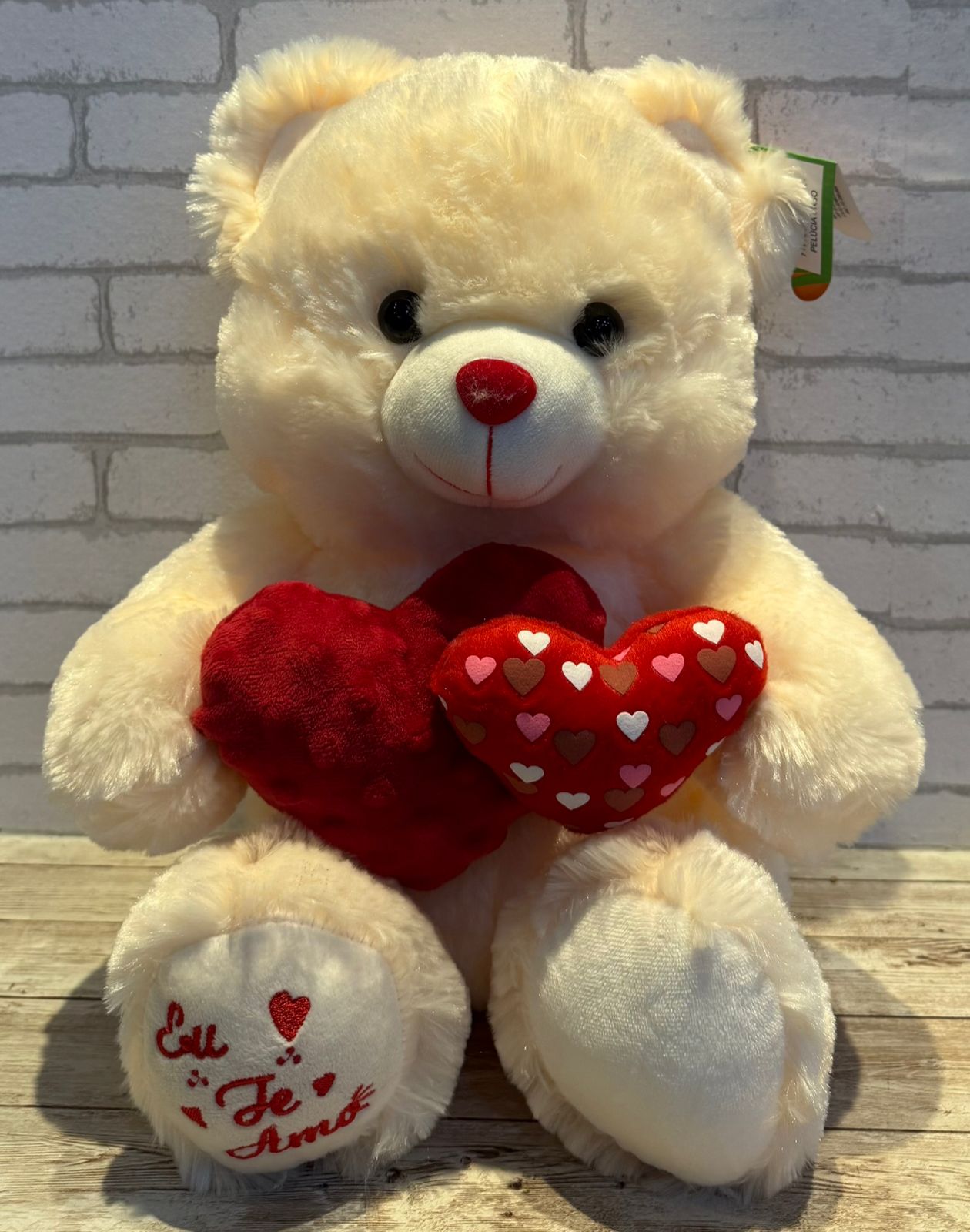 Urso G com Corações - 34cm