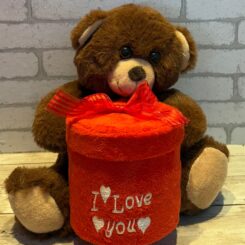 Urso P com Caixinha - 19cm