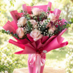 Buquê coreano cor de rosa